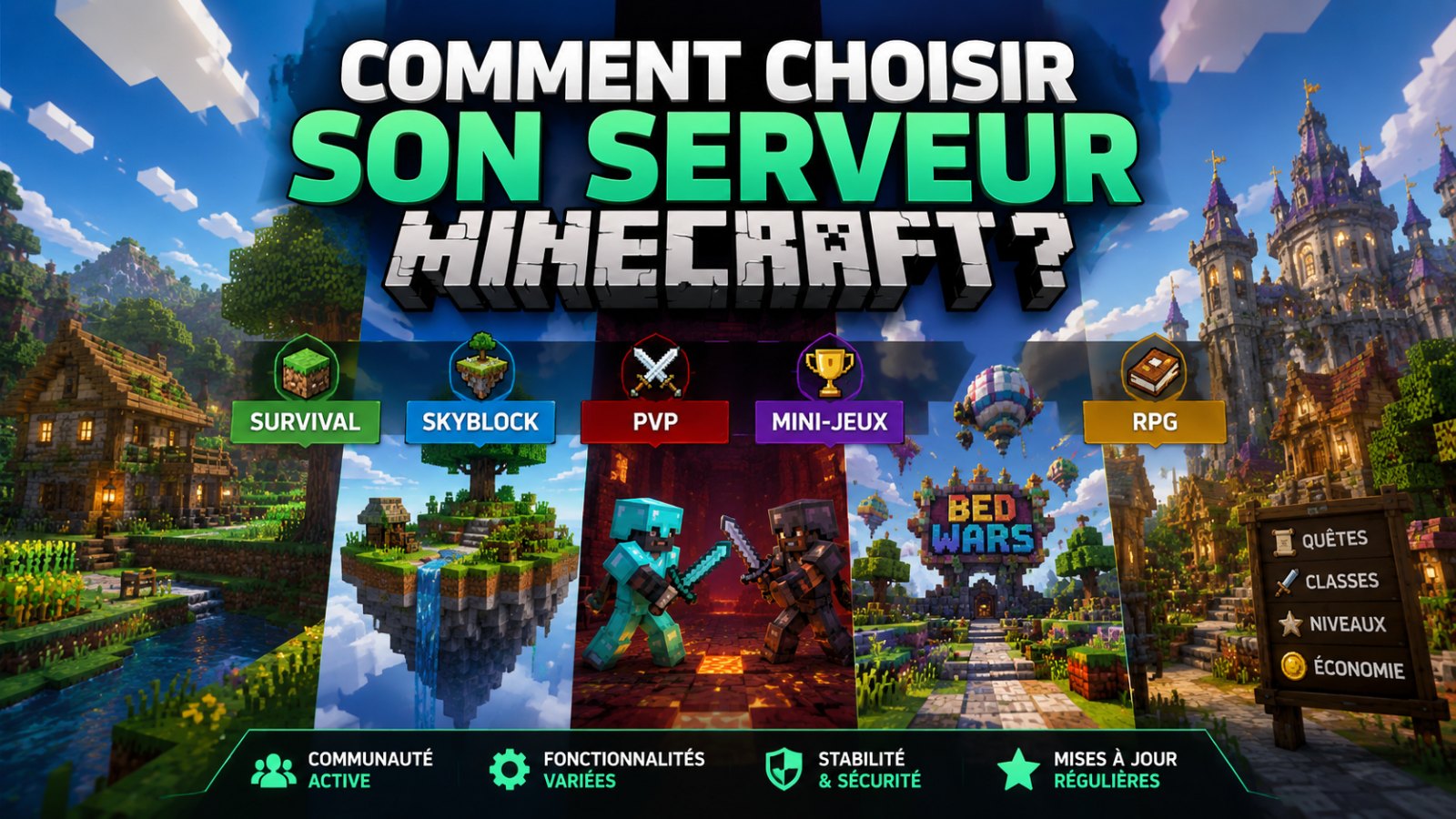 Comment choisir son serveur Minecraft ?