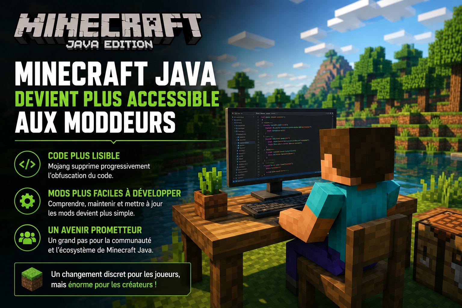 Minecraft Java devient plus accessible aux moddeurs